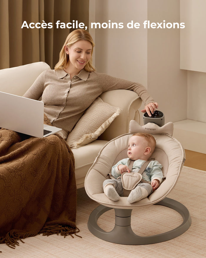 Balancelle électrique pour bébé 2-en-1 Momcozy