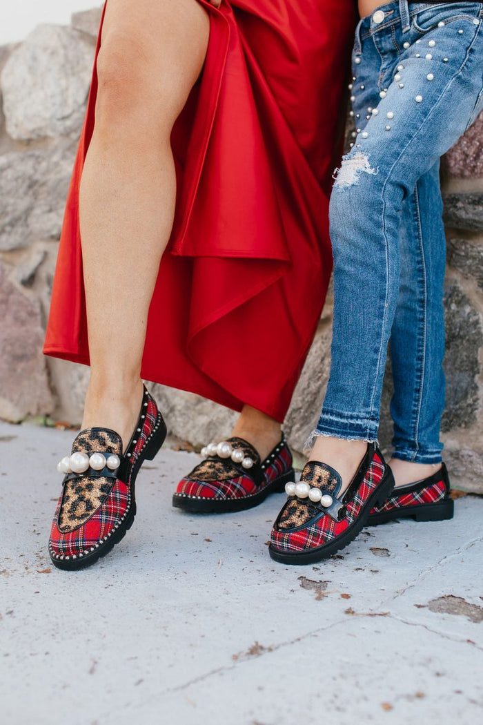 Betsey Johnson Women's Red Plaid Harloe Shoes - Macoma Boutique305 Flats