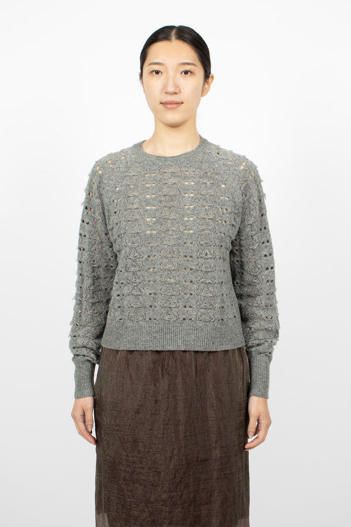 Bidane Knit Pullover Light Grey