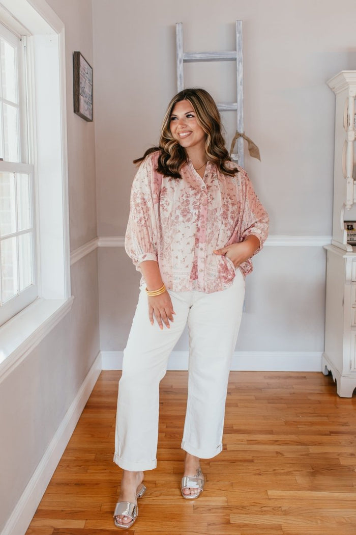 Blush Beauty Top - Macoma Boutique120 Long Sleeve