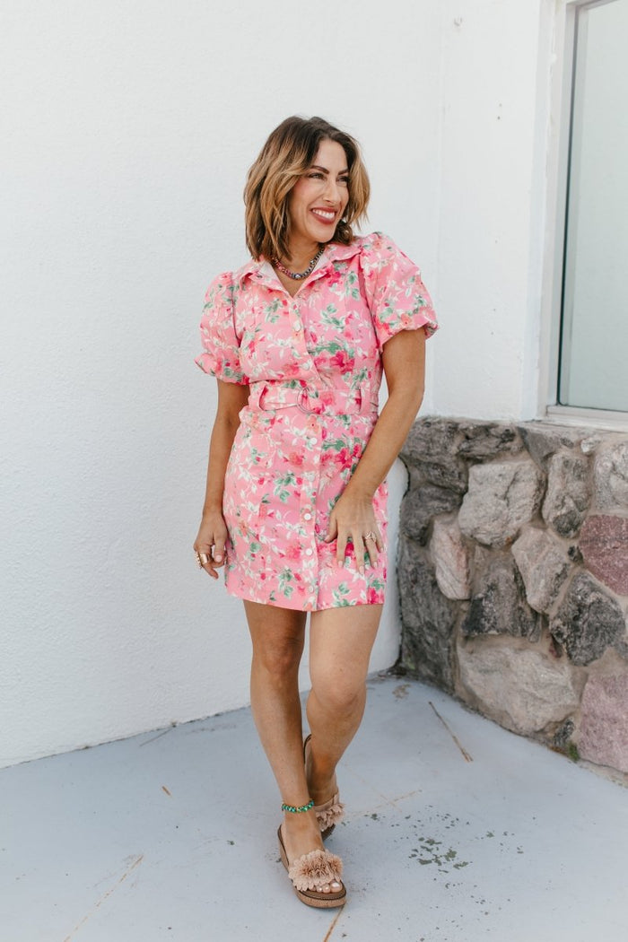 Blushing Floral Dress - Macoma Boutique250 Dresses