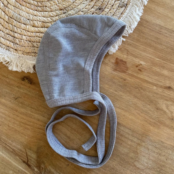 Bonnet en laine et soie Cosilana -  Gris