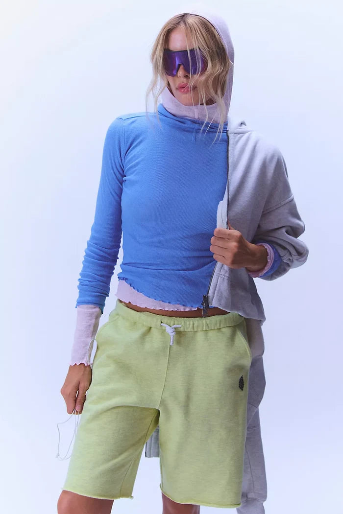 Breathe Easy Long Sleeve - Riviera Blue  FREE PEOPLE