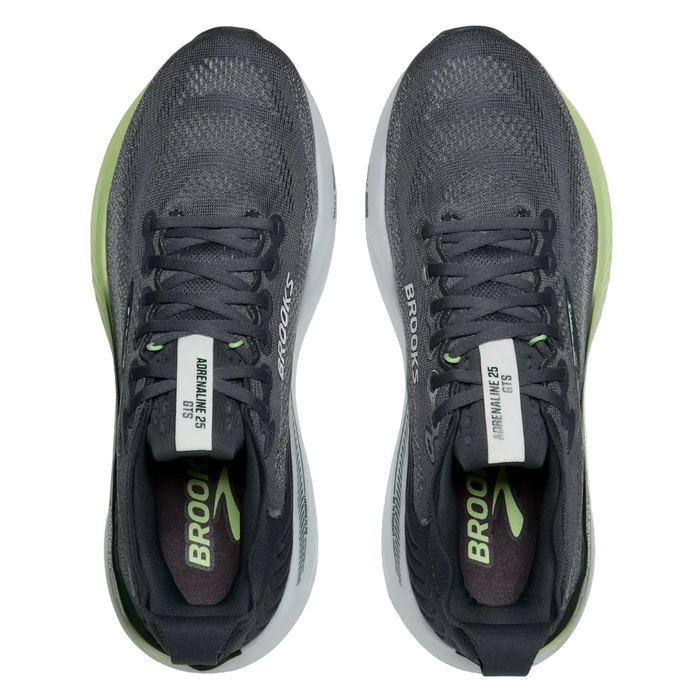 Brooks Men's Adrenaline GTS 25 Running Shoes in Grey/Paradise Green/Spruce AW26