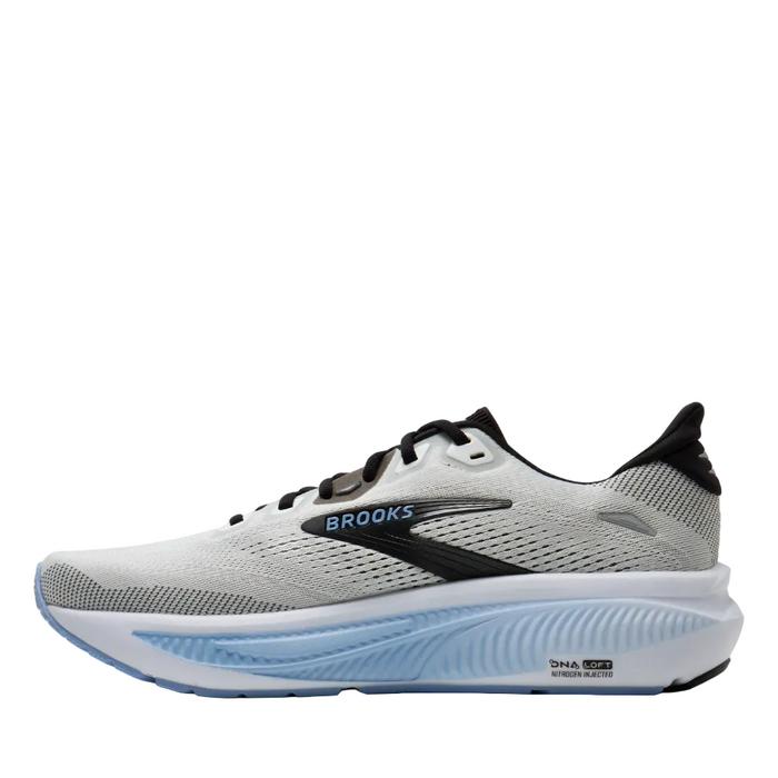 Brooks Men's Ghost 18 Wide Fitting (2E) Running Shoes in White/Black/Open Air AW26