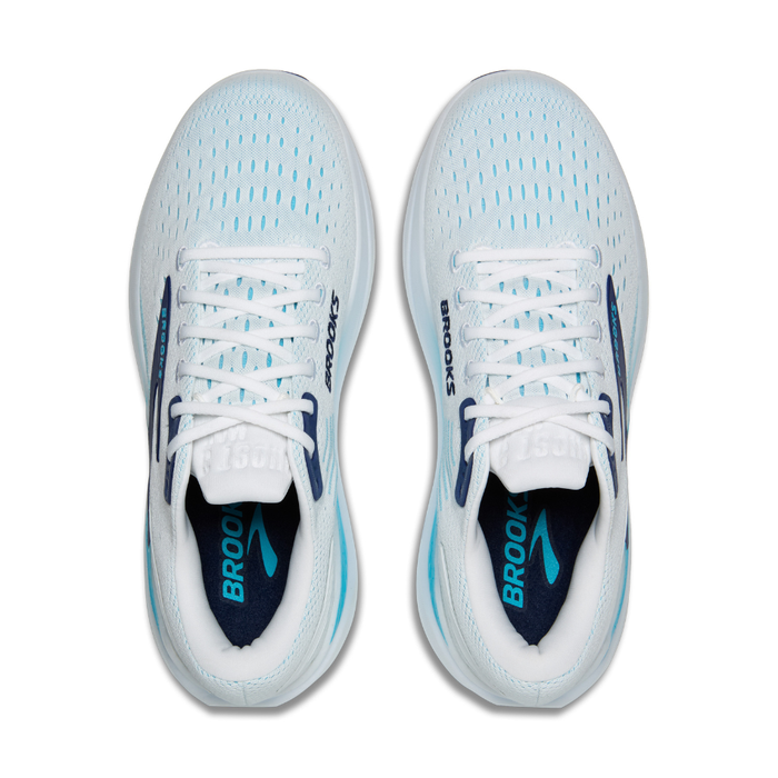Brooks Men's Ghost Max 3 Running Shoes in Bright White/Beacon Blue/Teal SS26