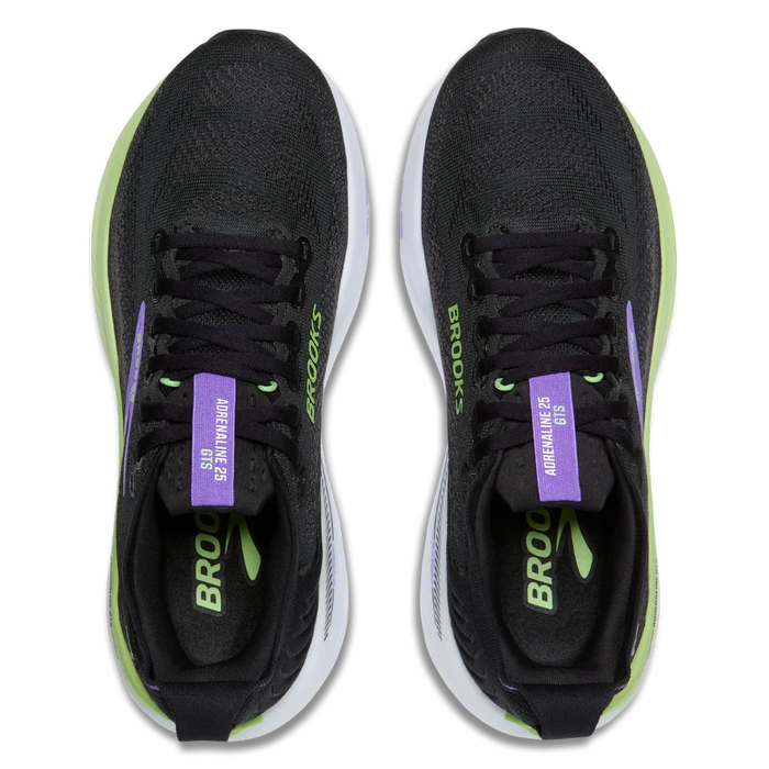 Brooks Women's Adrenaline GTS 25 Running Shoes in Black/Blackened Pearl/Purple AW26