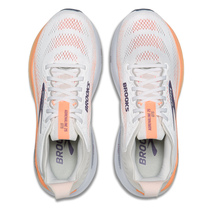 Brooks Women's Adrenaline GTS 25 Running Shoes in Oyster Mushroom/Peach/Grape AW26