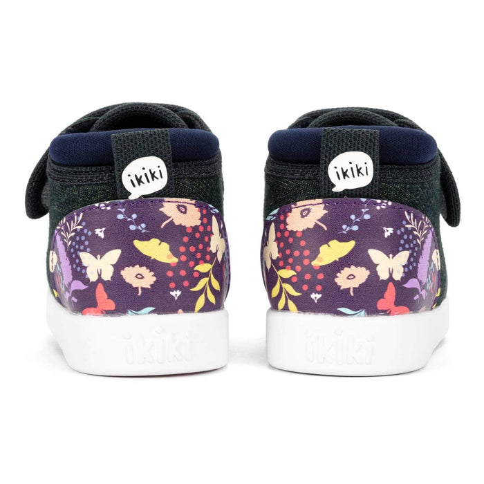 Butterfly Daydream Squeakerless Toddler Shoes | Purple/Denim Squeakerless Shoes ikiki® Shoes