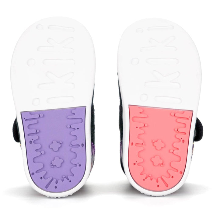 Butterfly Daydream Squeakerless Toddler Shoes | Purple/Denim Squeakerless Shoes ikiki® Shoes