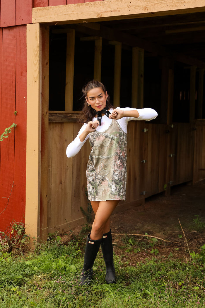 Camo Mini Dress Romper -Camo