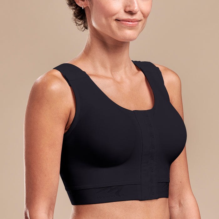 Caress by Marena High Coverage Pocketed Bra, side view, black