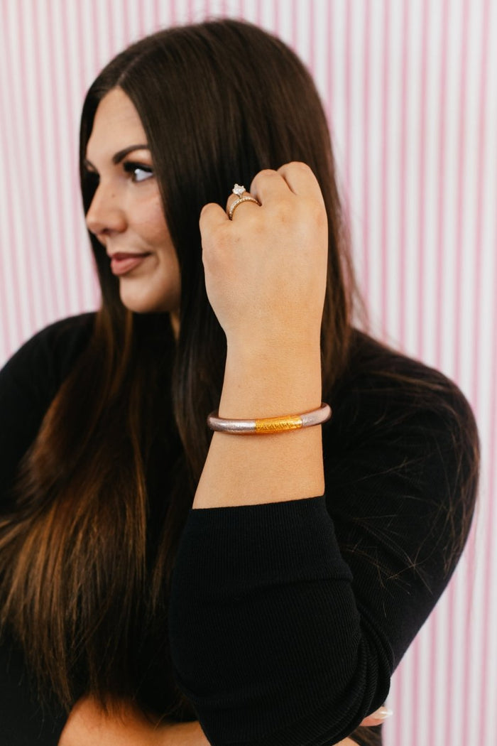 Champagne Tzubbie All Weather Bangle In Serenity Prayer - Macoma Boutique310 Accessories/Jewelry