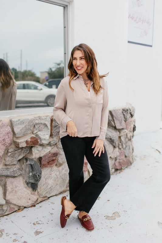 BLACK FRIDAY DEAL: Chic Essence Top In Coco - Macoma Boutique120 Long Sleeve