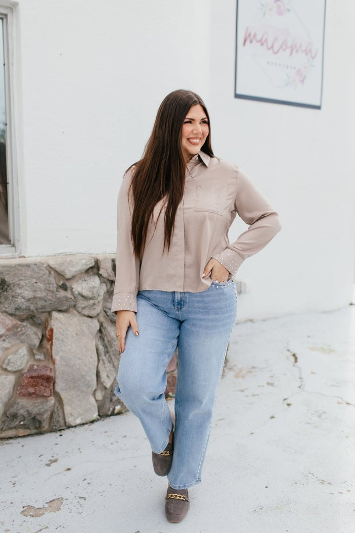 BLACK FRIDAY DEAL: Chic Essence Top In Coco - Macoma Boutique120 Long Sleeve