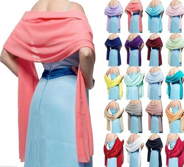 Chiffon Shawls Scarves Wraps for Bridal Wedding Party Evening Dress