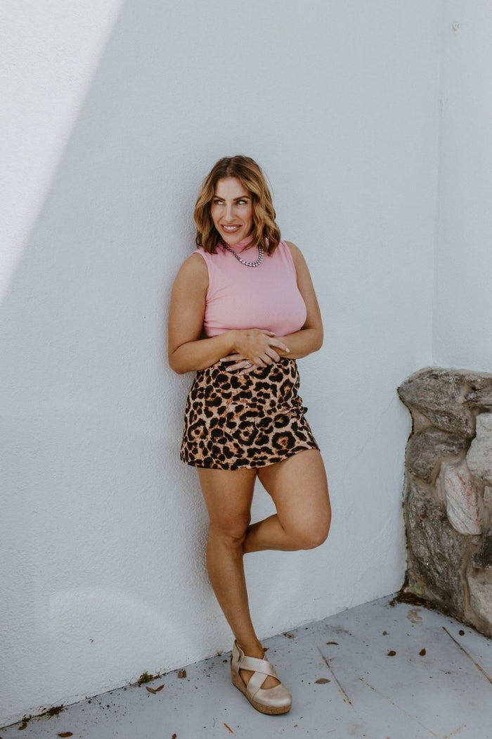 Classic Crush Mini Skirt In Cheetah - Reg & Curvy - Macoma Boutique200 Skirts