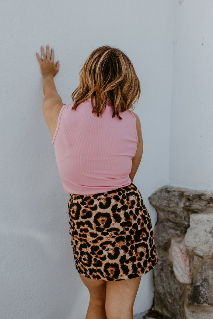Classic Crush Mini Skirt In Cheetah - Reg & Curvy - FINAL SALE