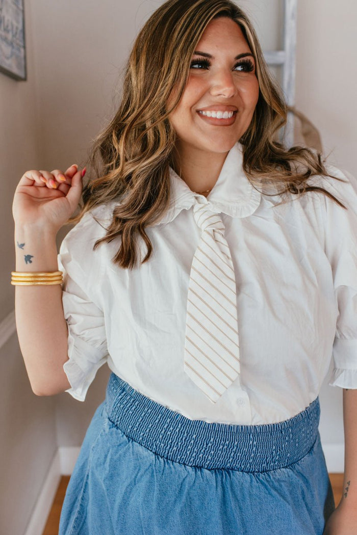 Clean Girl Classic Top In White - Macoma Boutique100 Short Sleeve