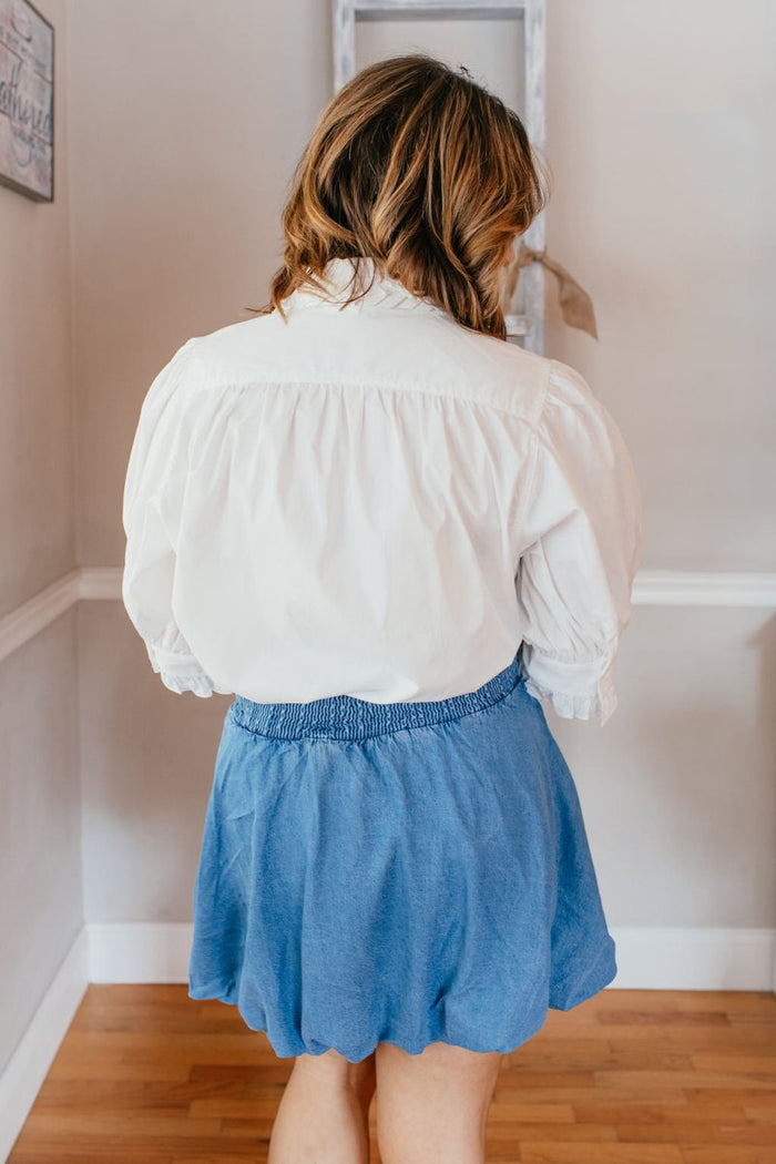 Clean Girl Classic Top In White - Macoma Boutique100 Short Sleeve