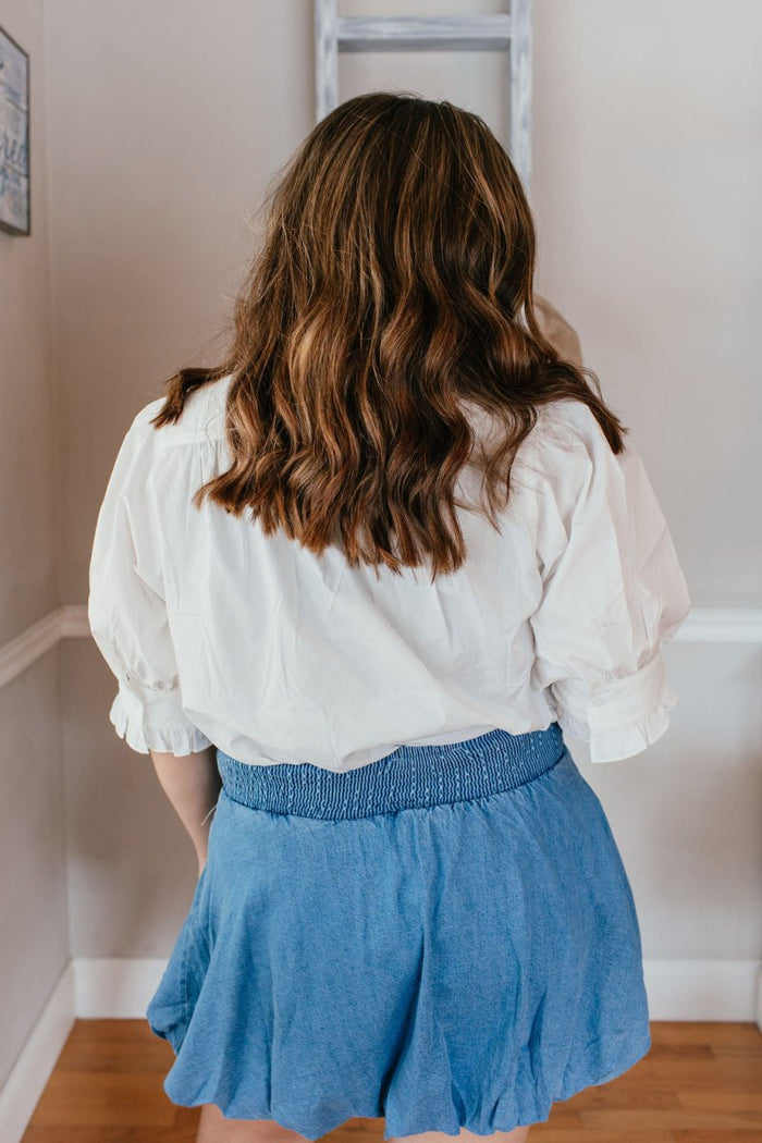 Clean Girl Classic Top In White - Macoma Boutique100 Short Sleeve