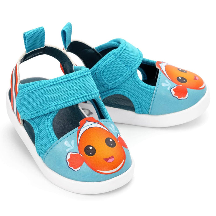 Clownfish Squeaky Toddler Sandals | Blue/Orange Squeaky Sandals ikiki® Shoes Size 3