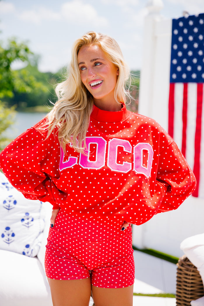 Coco Mockneck - Dockside Polka Dot