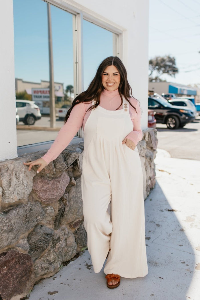 Coconut Cream Jumpsuit - Macoma Boutique260 Jumpsuits/Rompers/Overalls