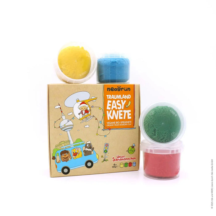 Coffret de 4 Pots de Pâte à Modeler Naturelle Neogrün - Sandman