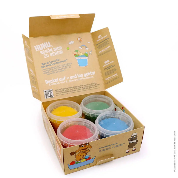Coffret de 4 Pots de Pâte à Modeler Naturelle Neogrün - Sandman