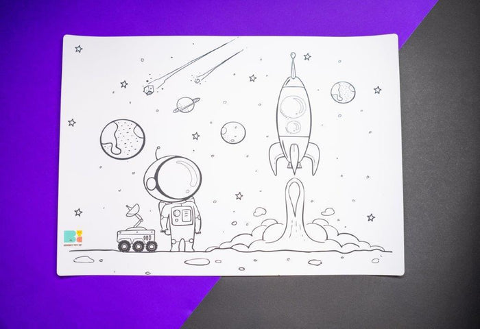 Colouring Mat | Reusable & Washable | Space Magic - Bombay Toy Company