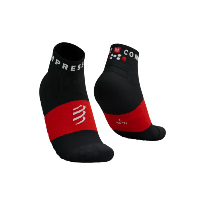 Compressport Ultra Trail Low Socks in Black/Red SS26