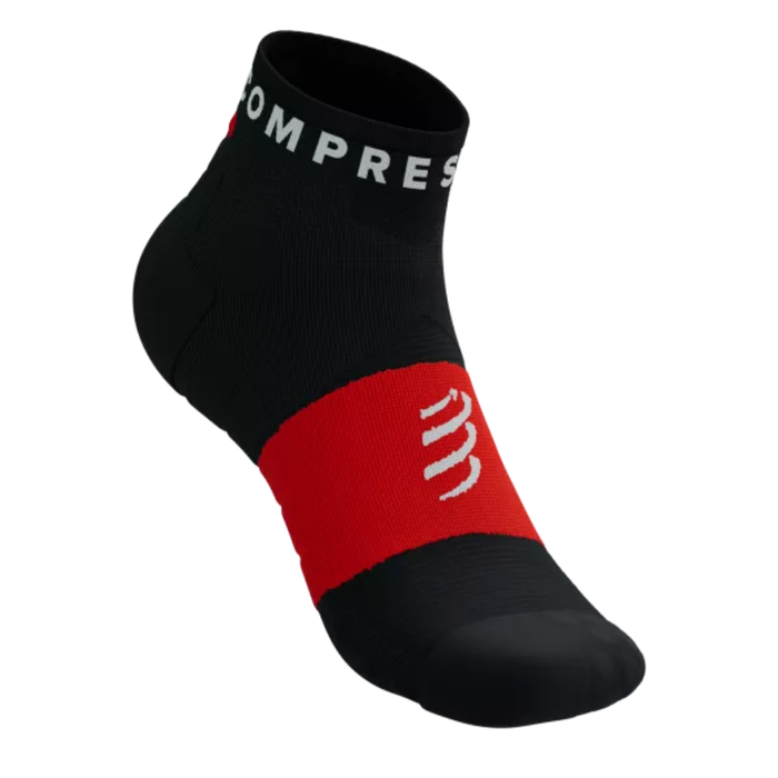 Compressport Ultra Trail Low Socks in Black/Red SS26
