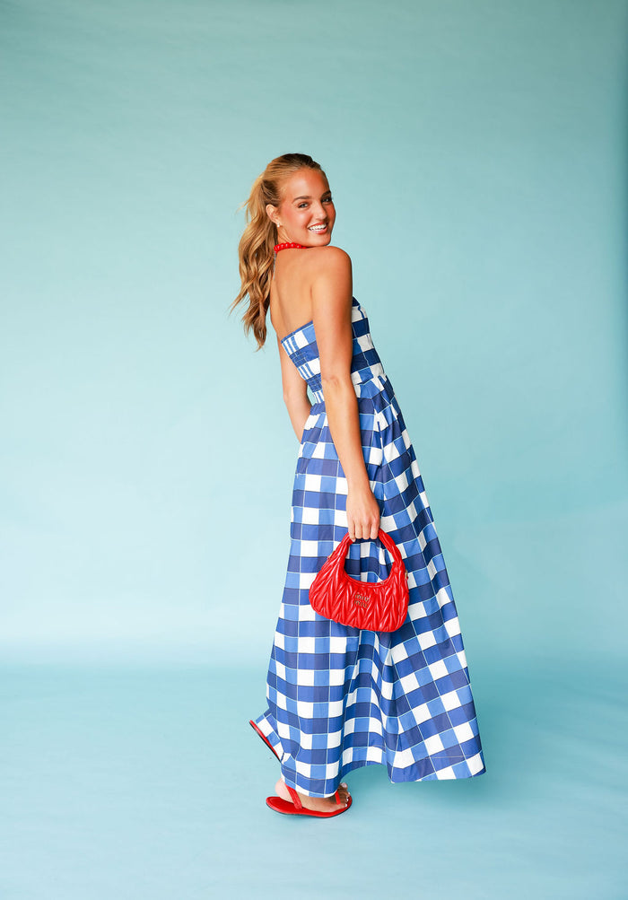 Connor Maxi Dress - Blue Buffalo Check
