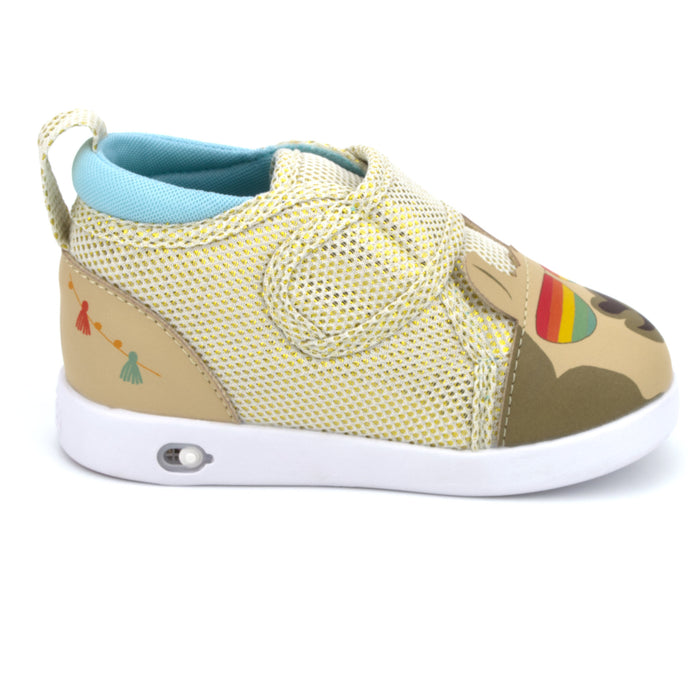 Cool Llama Squeaky Single Shoe for Boys and Girls V2 | White/Teal | (One Shoe Only)