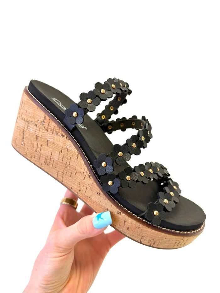Corky's Black Let's Be Friends Wedges - Macoma Boutique302 Wedges & Heels