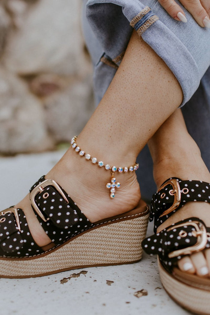 Corky's Black White Polka Dot Manifest Wedges - Macoma Boutique302 Wedges & Heels