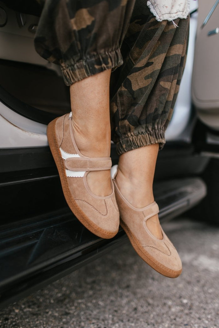 Corky's Camel Faux Suede Calm Down Sneakers - Macoma Boutique301 Sneakers