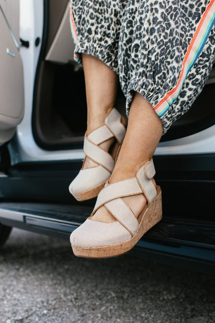 Corky's Caramel Combo Case Closed Wedges - Macoma Boutique302 Wedges & Heels