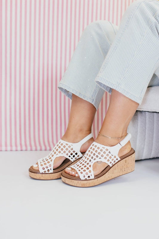 Corky's Ivory Woven 2 Carley Sandals - Macoma Boutique302 Wedges & Heels
