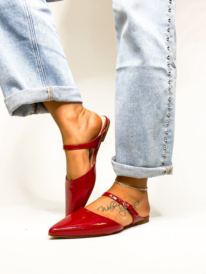 Corky's Red Patent Wanna Grab Drinks Flats - Macoma Boutique305 Flats