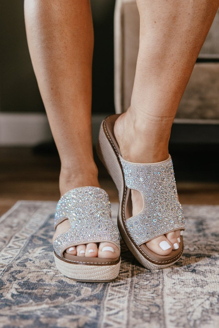 Corky's Rhinestone Kiss N Tell Wedges - Macoma Boutique302 Wedges & Heels