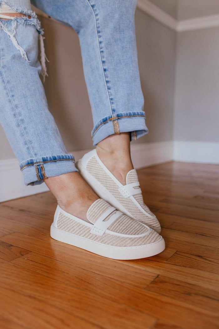 Corky's White Combo Group Chat Shoes - Macoma Boutique301 Sneakers