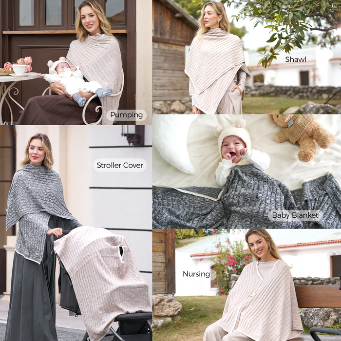 Couverture d’allaitement Momcozy en mélange de laine
