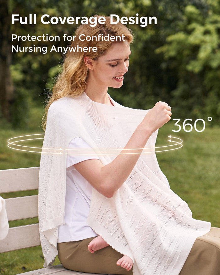 Couverture d’allaitement ultra-légère en tissu Tencel™ Lyocell