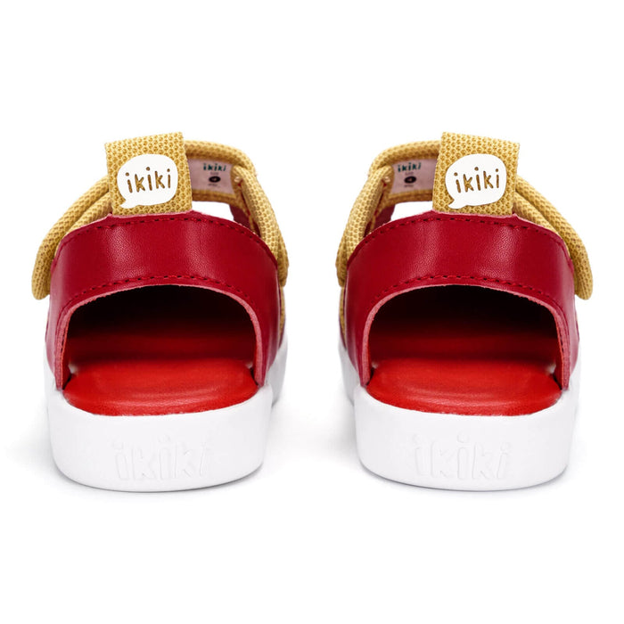 Crab Squeakerless Toddler Sandals | Red/Tan Squeakerless Sandals ikiki® Shoes