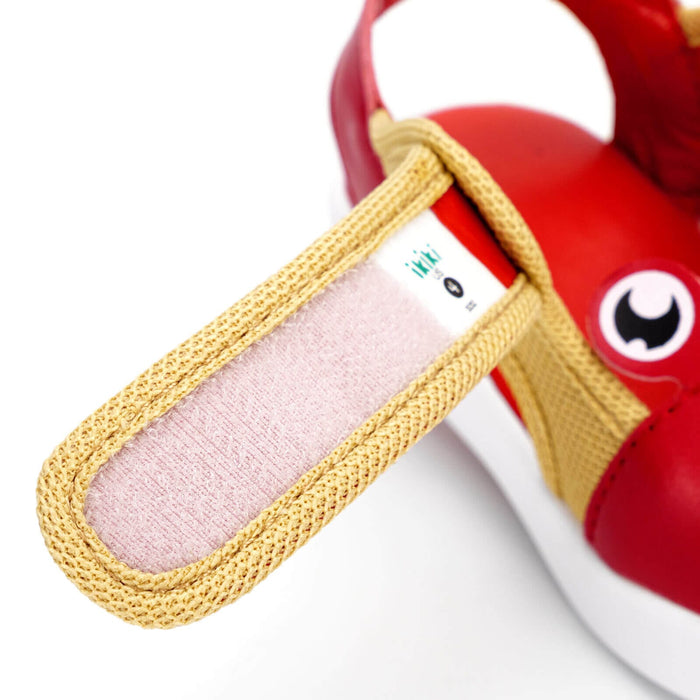 Crab Squeakerless Toddler Sandals | Red/Tan Squeakerless Sandals ikiki® Shoes