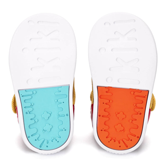 Crab Squeakerless Toddler Sandals | Red/Tan Squeakerless Sandals ikiki® Shoes