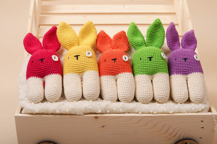 Crochet Rattle for Babies | Bubblegum Rattle - Bombay Toy Company