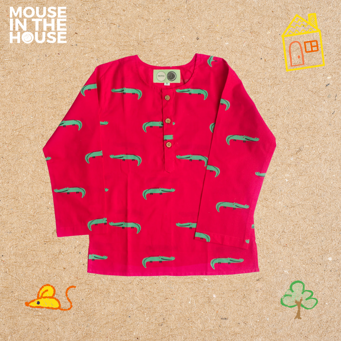 Crocodile - Unisex Red Nightdress